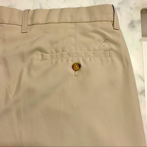 Men's Callaway Golf Classic Technology C-Tech Golf Pants Pleated 36x30 Khaki